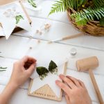 Eco kit for kids DIY botanical bunting kit poppy and daisy
