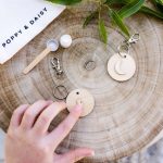 Wooden key ring plastic free birthday activities and eco party bags for children australia